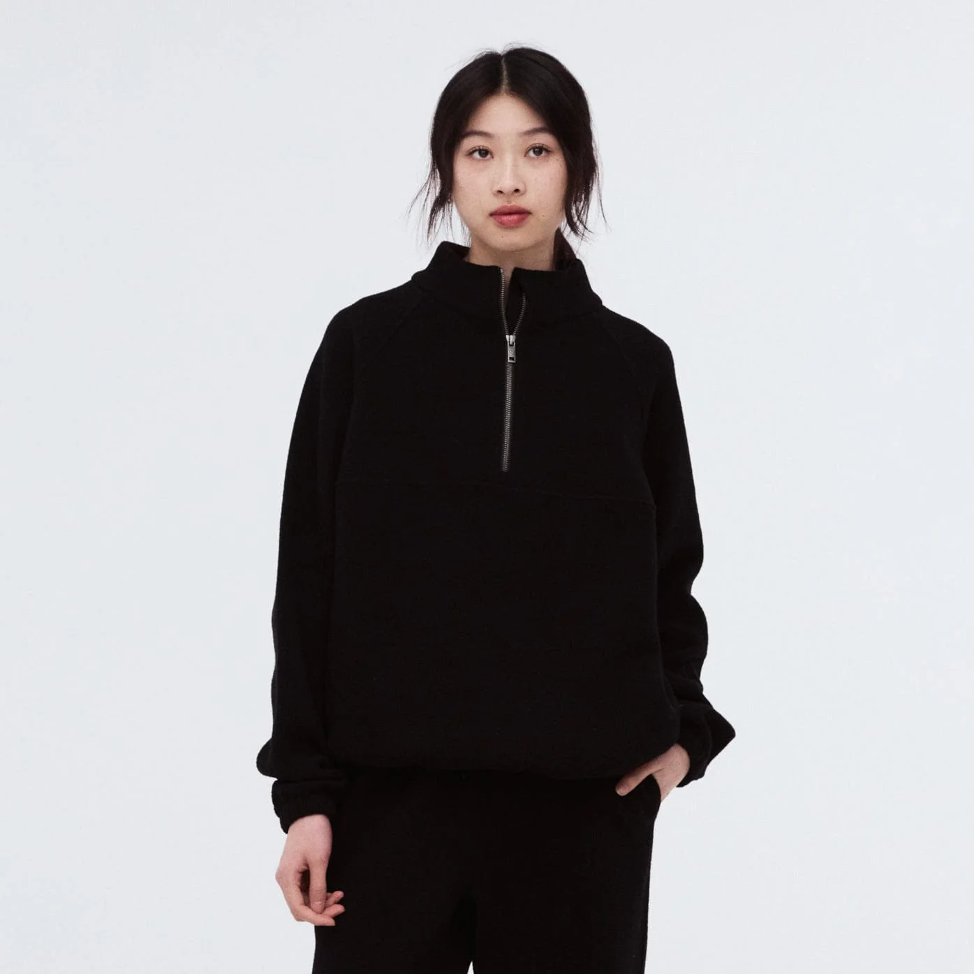 Unisex CoolBlend™ Zip Neck Jumper - Image 22