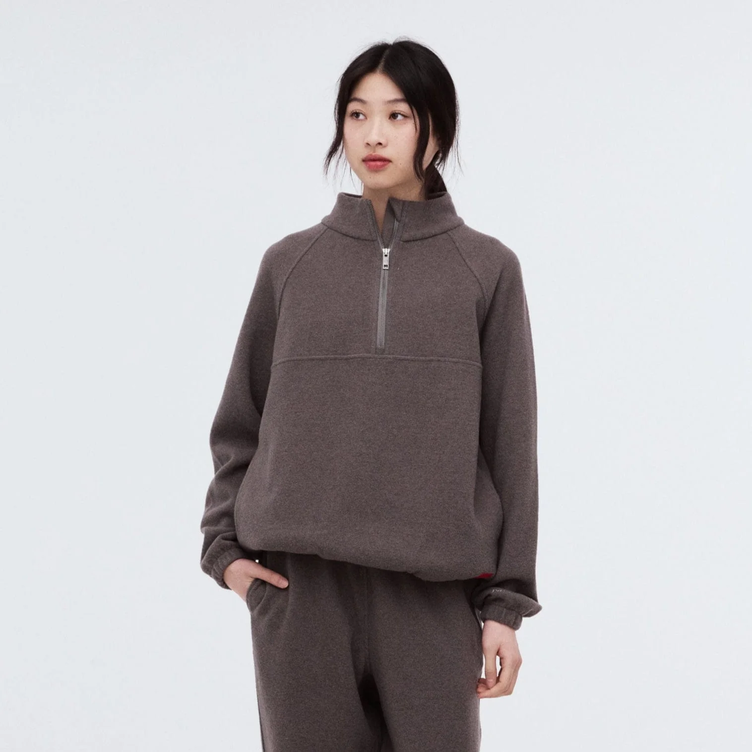 Unisex CoolBlend™ Zip Neck Jumper - Image 8