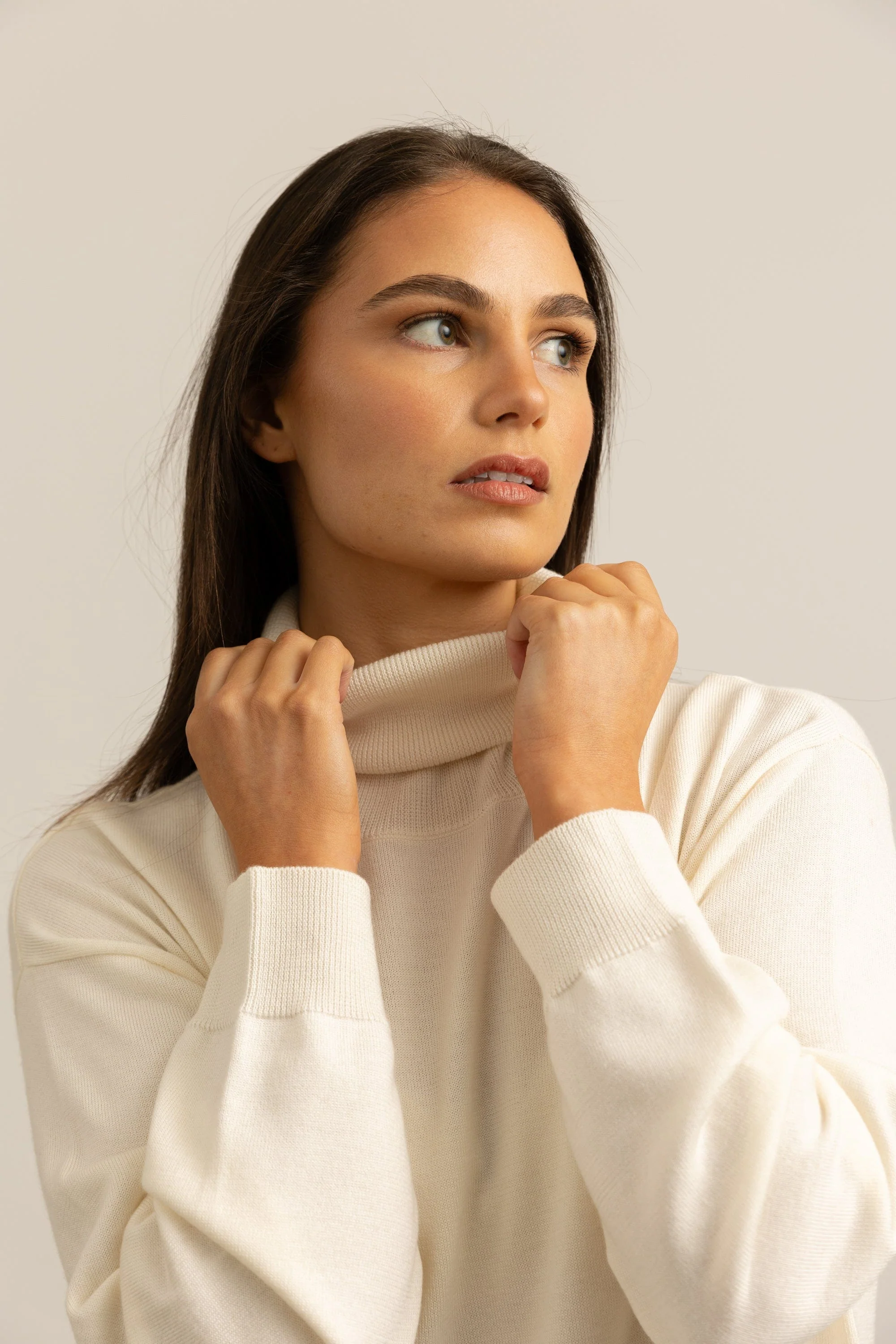 Unisex SilKnit™ Relaxed Turtleneck Sweater - Image 17