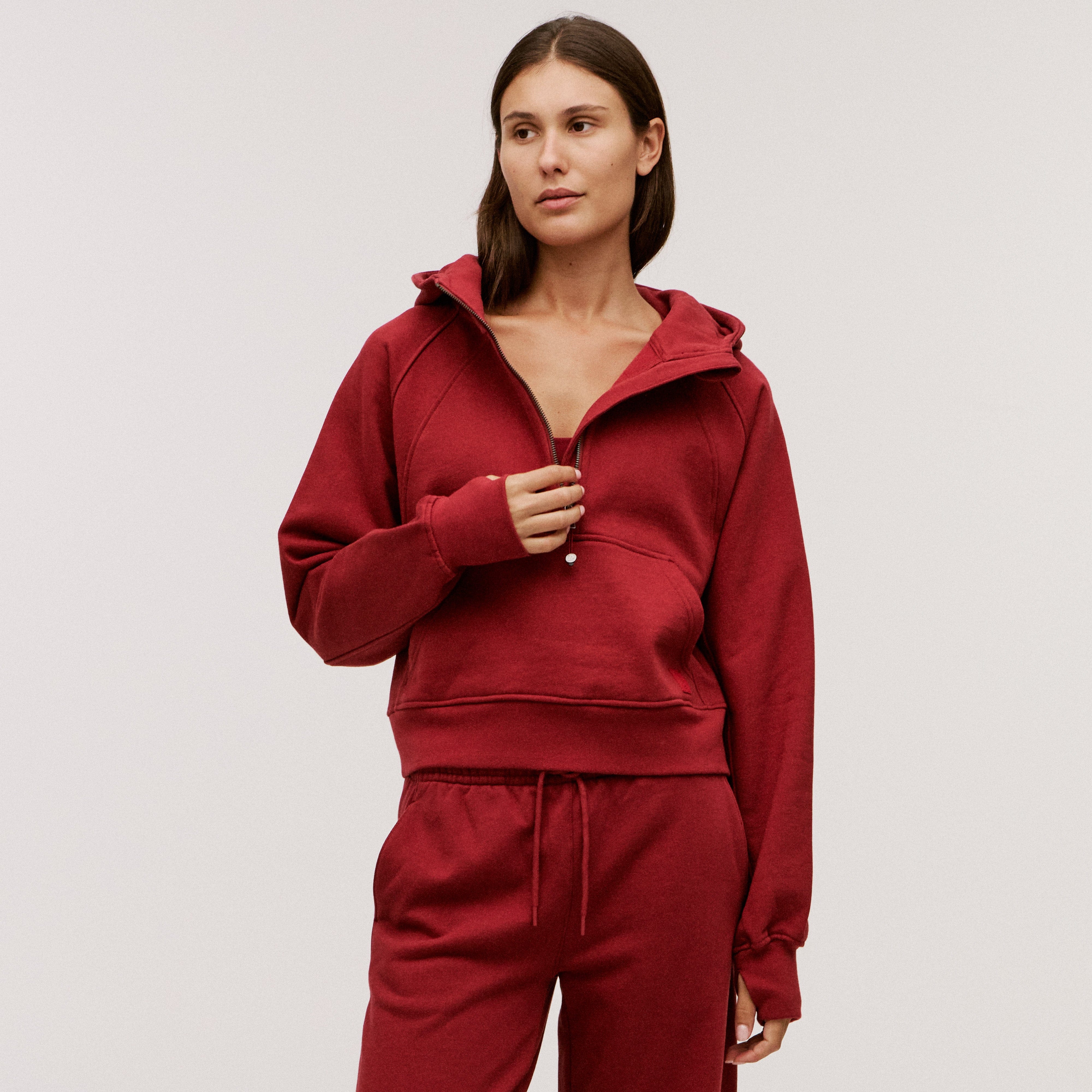 Women’s 100% Organic Cotton Half-Zip Hoodie - Image 22