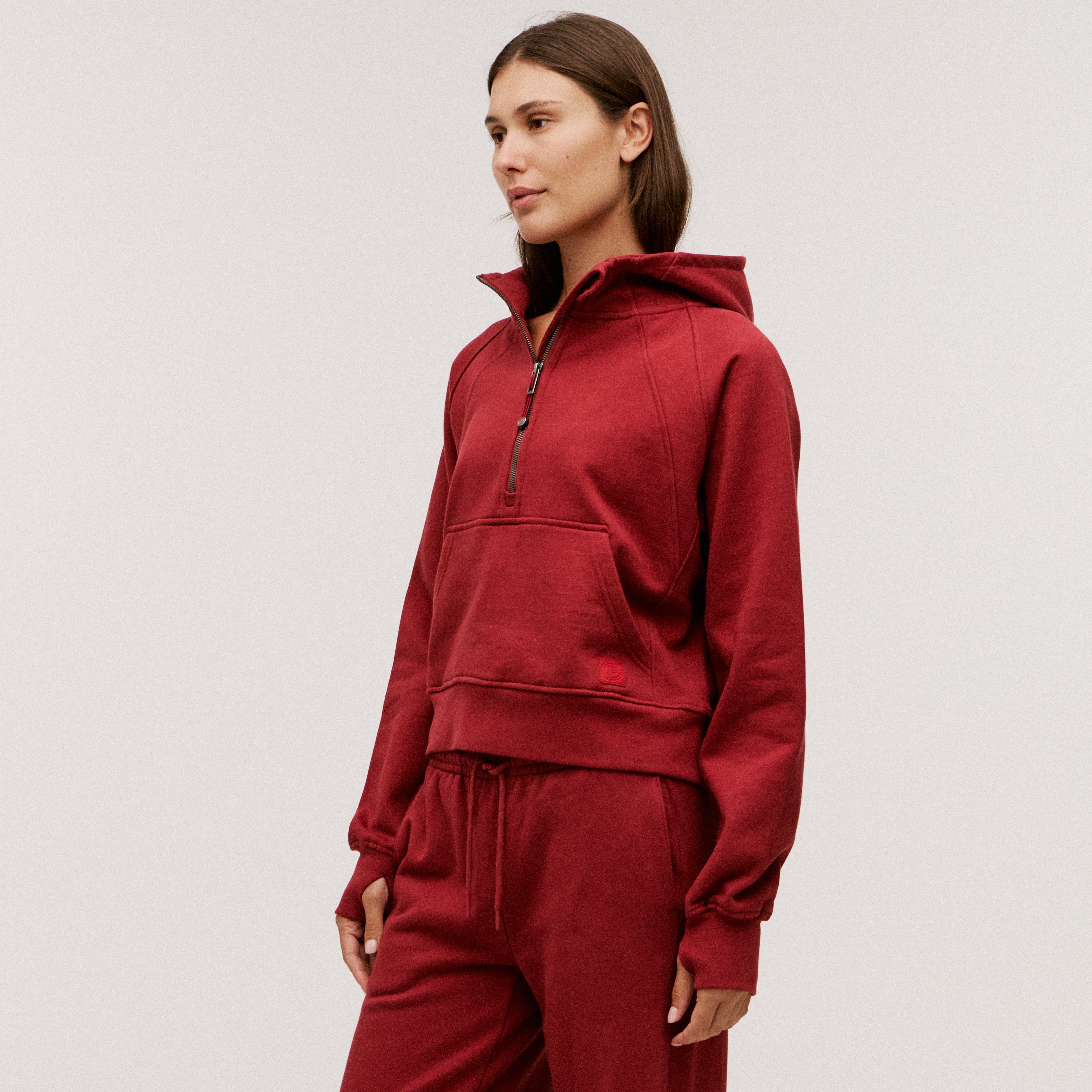 Women’s 100% Organic Cotton Half-Zip Hoodie - Image 23