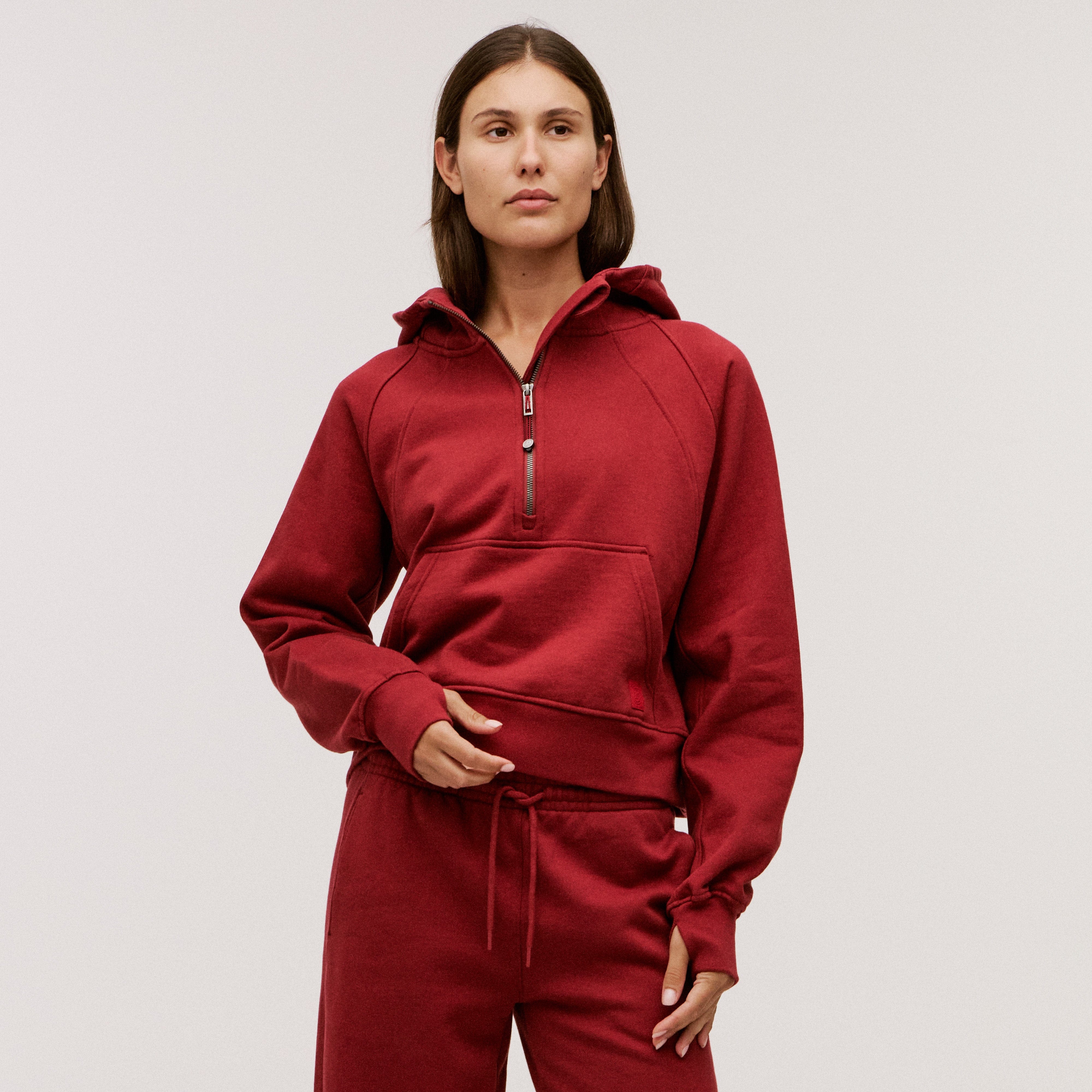 Women’s 100% Organic Cotton Half-Zip Hoodie - Image 25