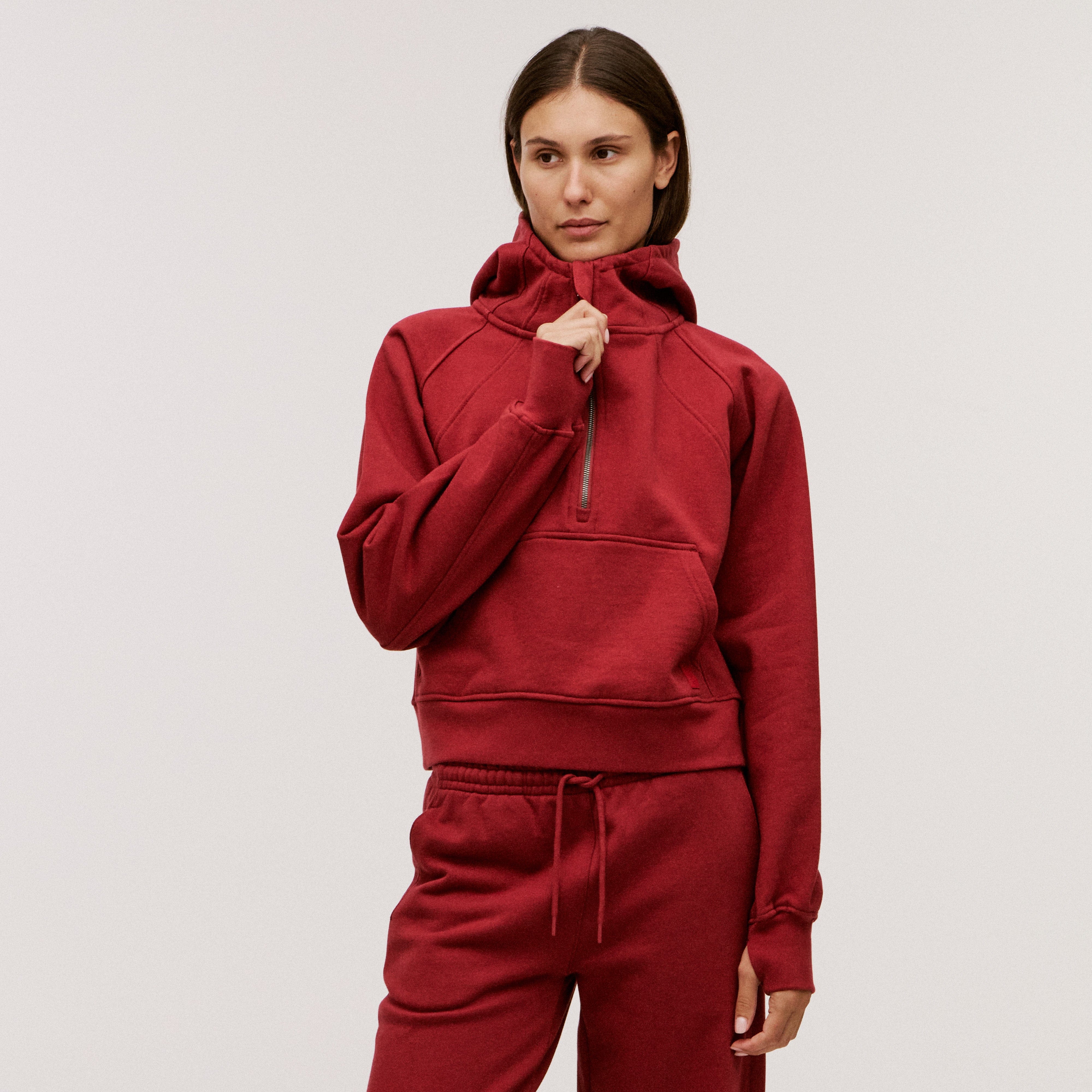 Women’s 100% Organic Cotton Half-Zip Hoodie - Image 28