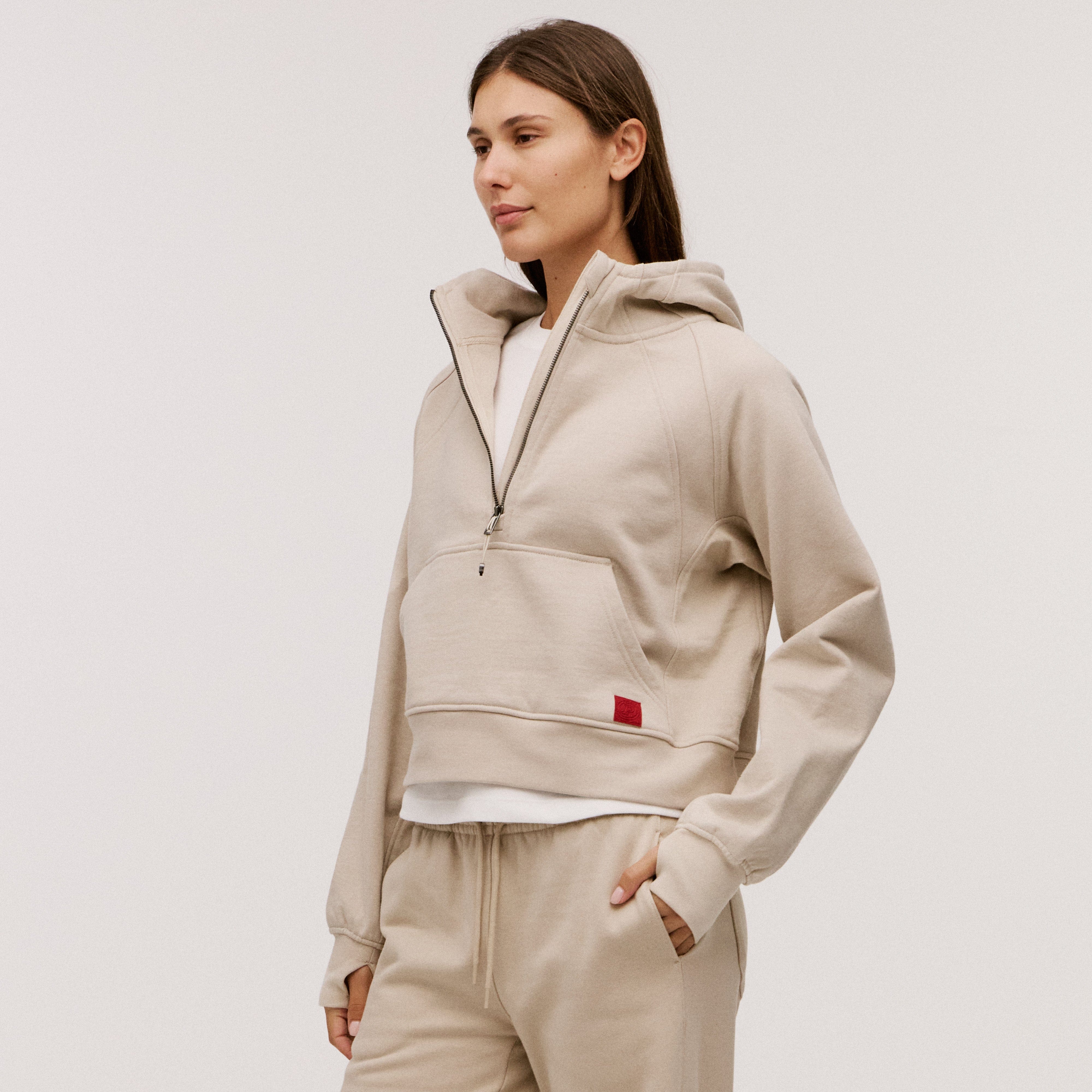 Women’s 100% Organic Cotton Half-Zip Hoodie - Image 29