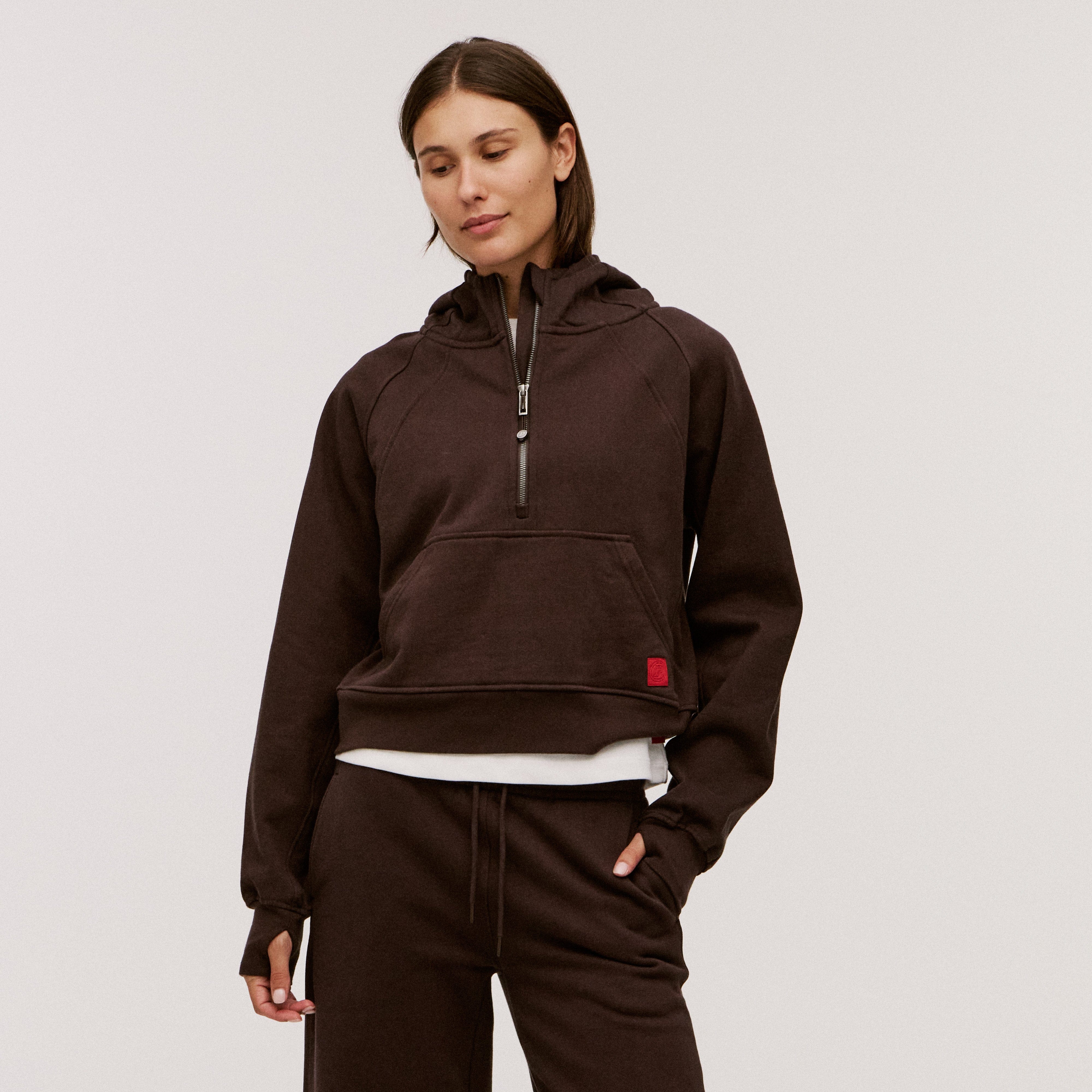 Women’s 100% Organic Cotton Half-Zip Hoodie - Image 38