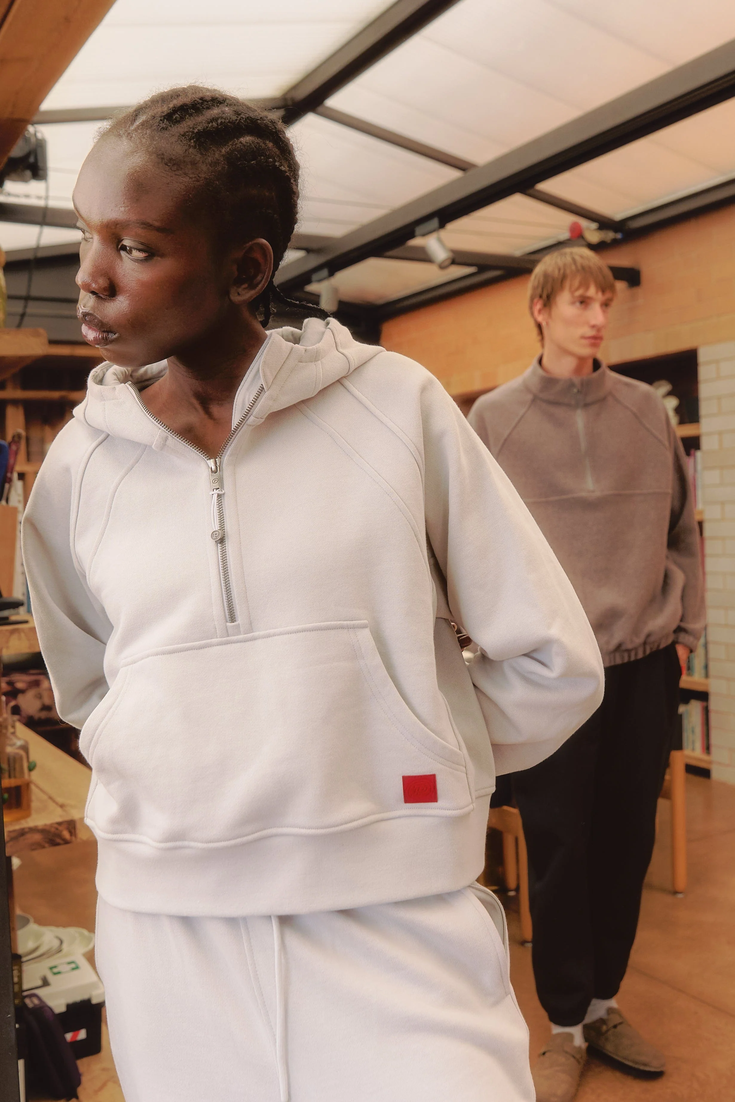 Women’s 100% Organic Cotton Half-Zip Hoodie - Image 6