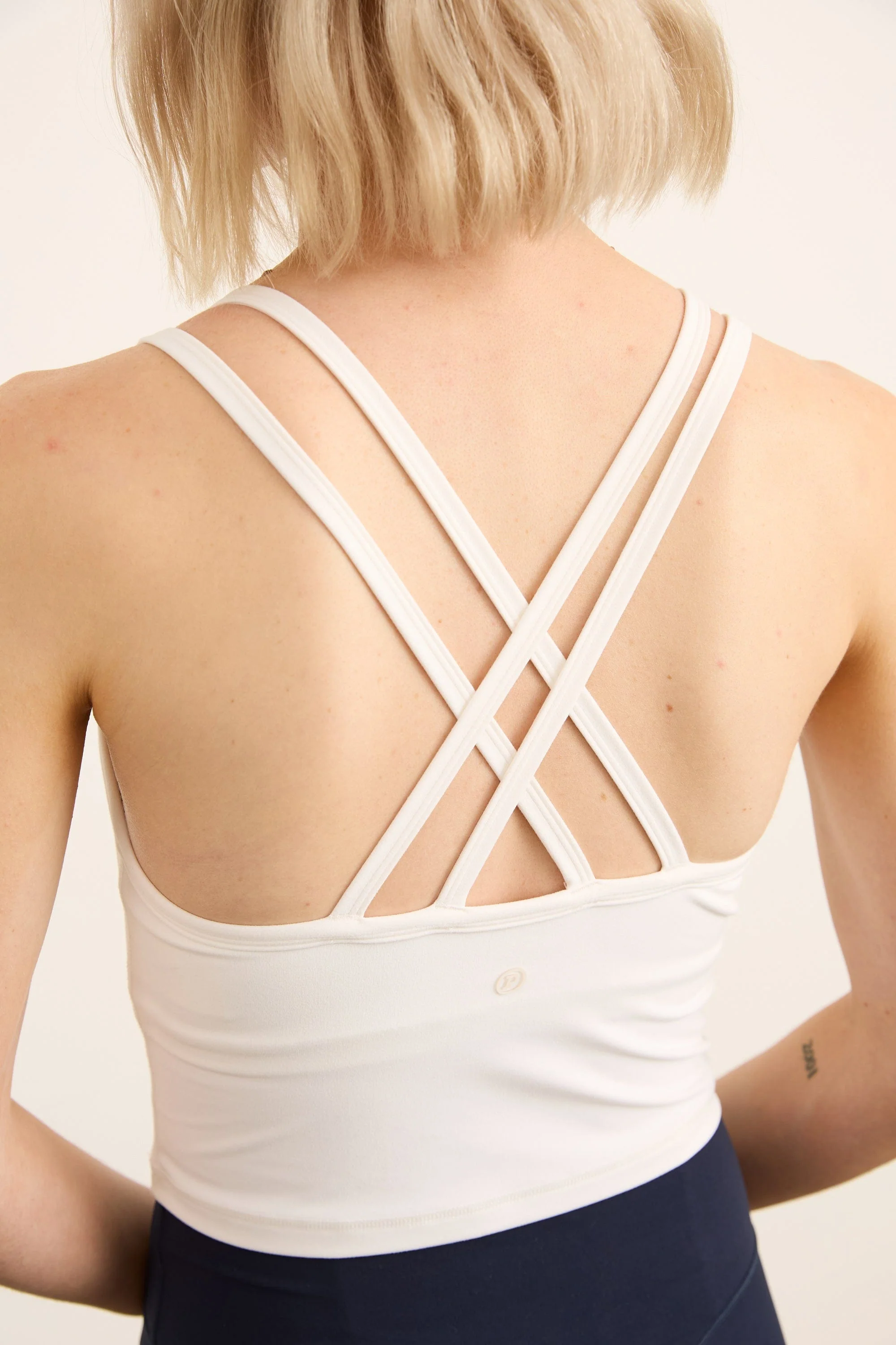 Women's BioFlex™ Cross-Back Crop Tank Top - Image 7