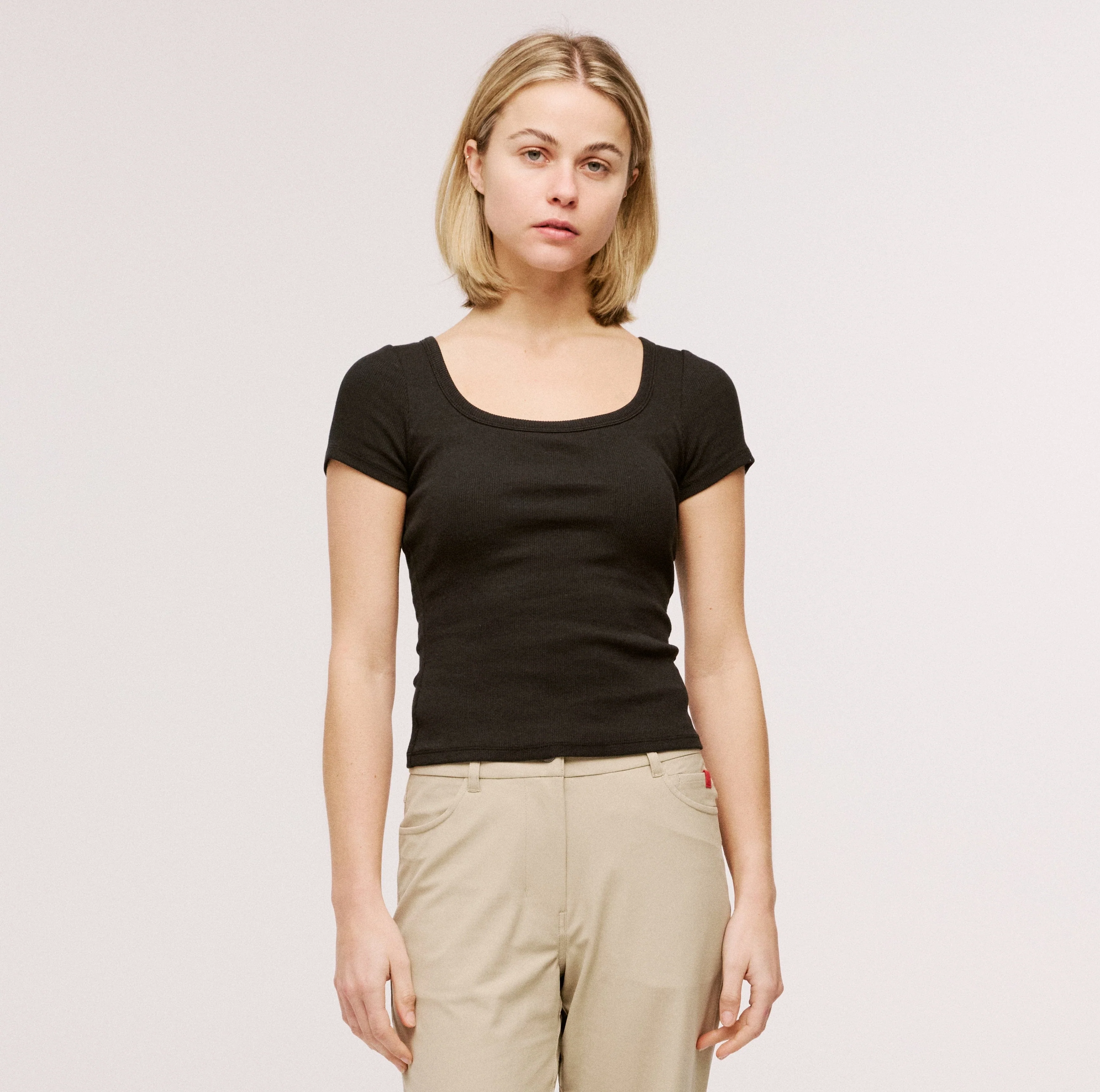Women's Organic Cotton Ribbed T-shirt - Image 17