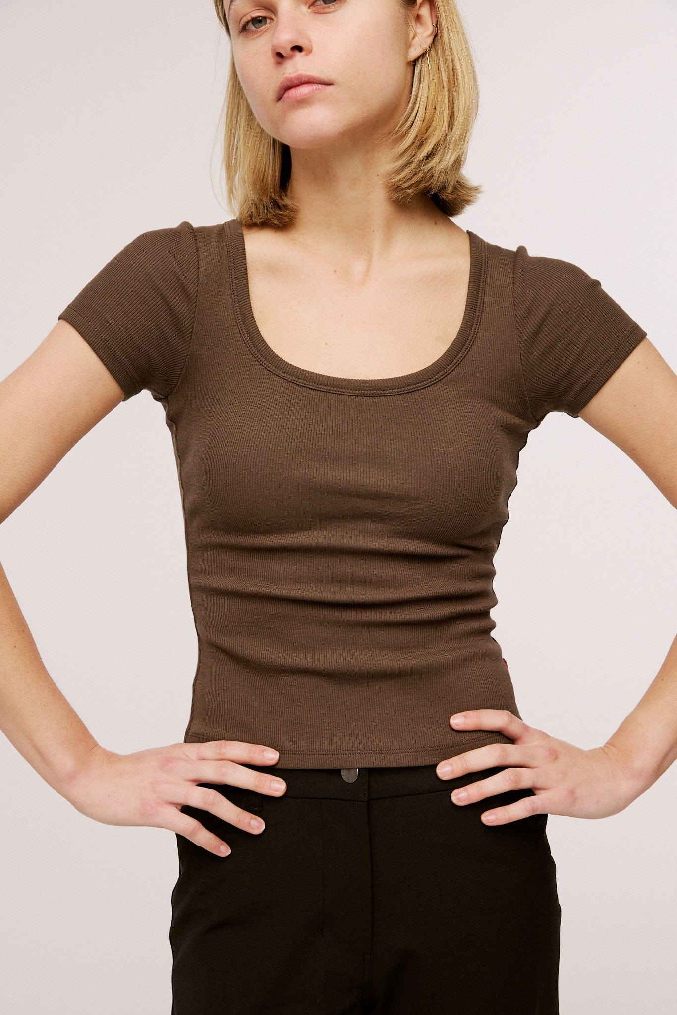 Women's Organic Cotton Ribbed T-shirt - Image 37